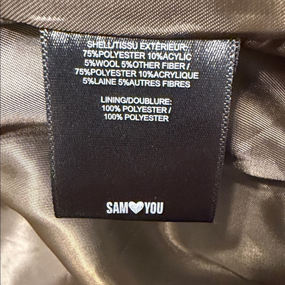 Sam Edelman Olive Wool Oversized Women’s Size Medium Cabin-core Shacket - Picture 5 of 6